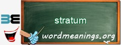 WordMeaning blackboard for stratum